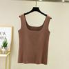 Women's Square Neck Sleeveless Tank Top Slim Fit Casual Thermal Camisole