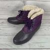 Made In Canada Vintage Eddie Bauer Snow Boots Purple 27.0-27.5 With Boa Inner