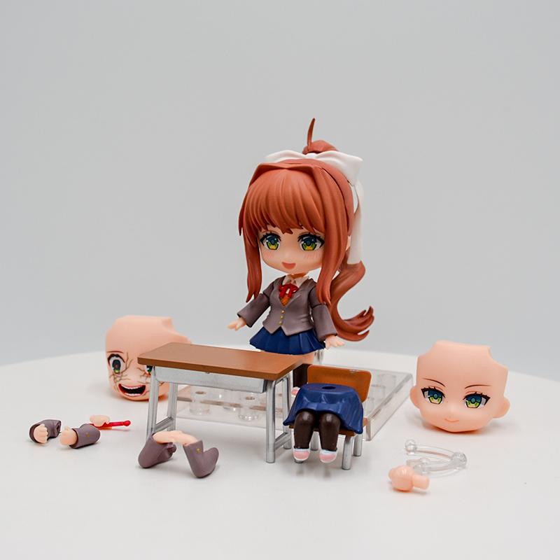 Doki Literature Club! Yuri Anime Girl Figure Sayori Action Figure Natsuki/Monika Figurine Model Doll Toy Gifts