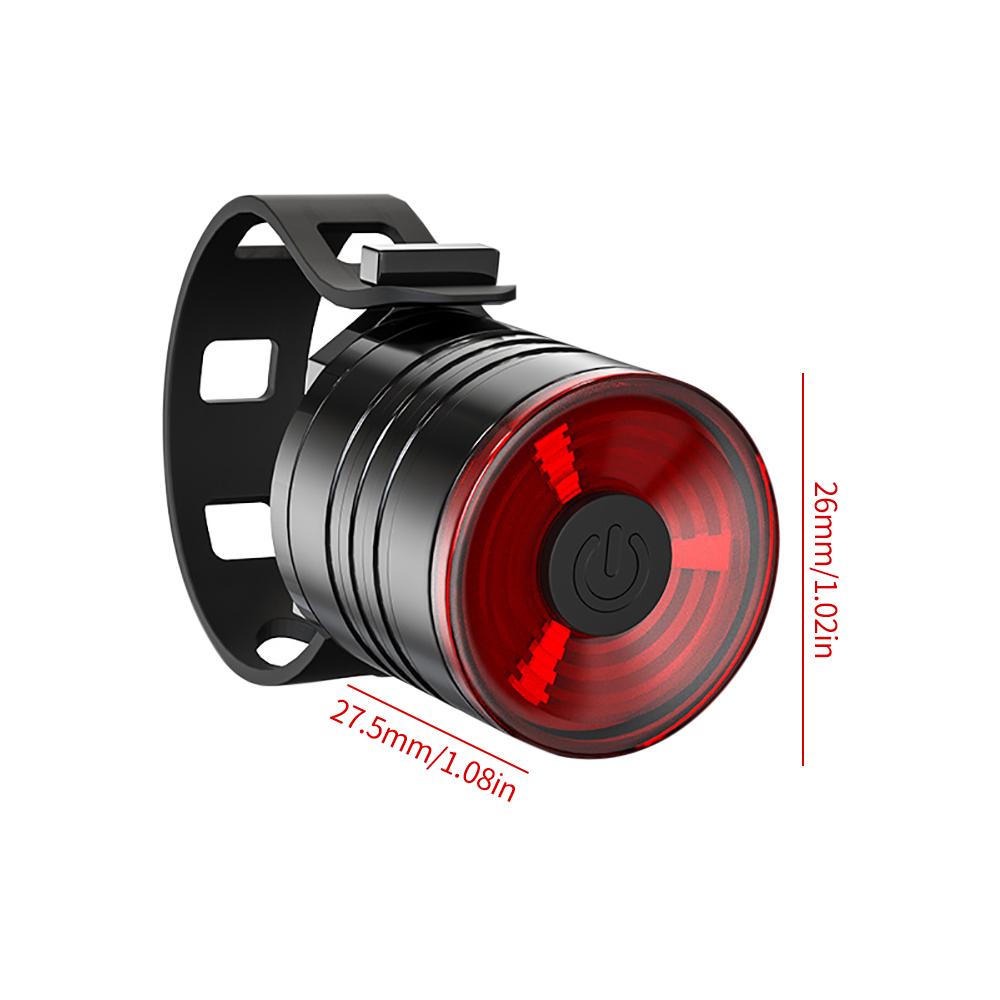 LED Bicycle Rear Light Waterproof MTB Bike Taillights 3 Lighting Modes Aluminum Alloy Bike Light for Helmet Seatpost