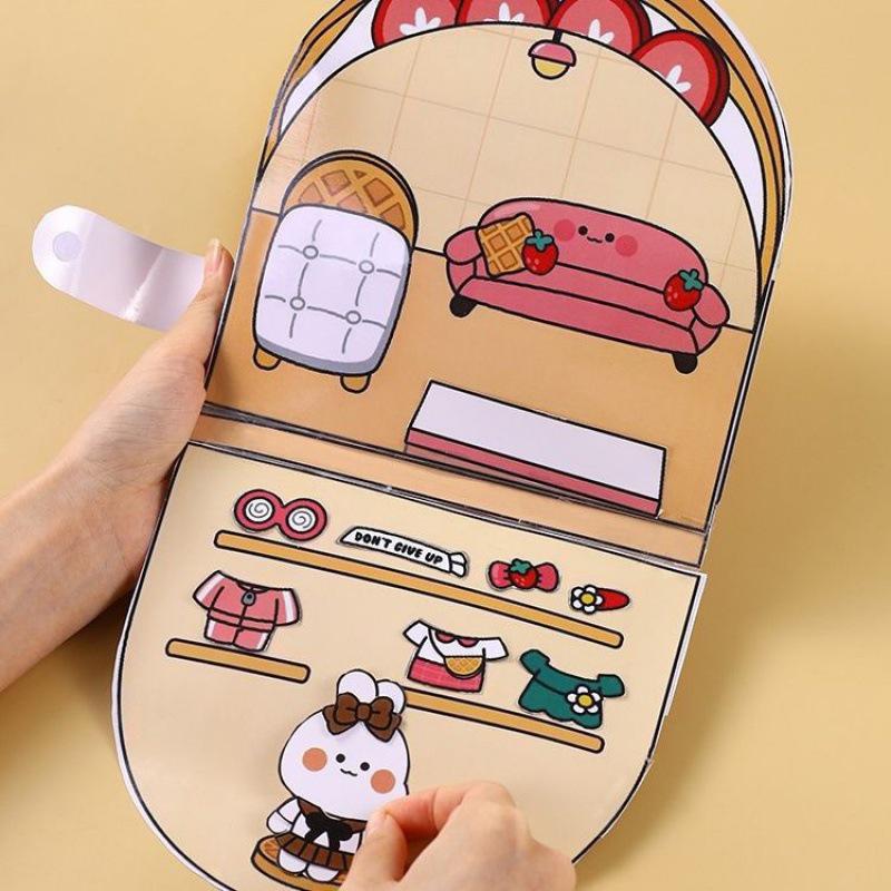 Cartoon Bakery Quiet Book: Handmade DIY Decompression Squeeze Toy for Kids