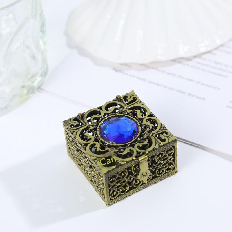Exquisite Small Jewelry Box Elegant Silver Jewelry Case Jewelry Storage Box