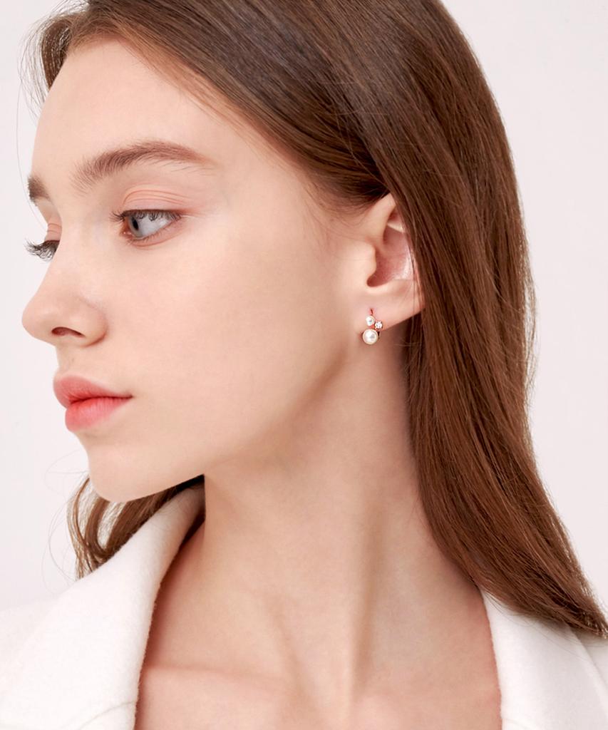 Ellejewelry 14K Gf Pearl One-Touch Earrings Elgpee215