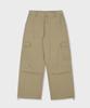 GLW Washed Pocket Parachute Cargo Pants Beige