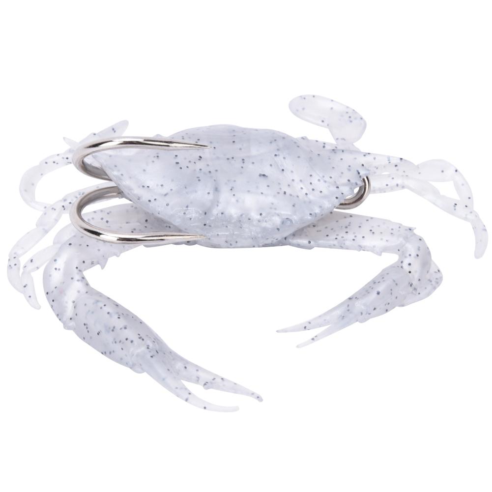 2 Pcs Silicone Soft Fishing Lures Artificial Bait Crab with Sharp Hooks Fish Tackle Accessories2#