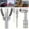 Self Locking High-pressure Oil Injection Nozzle Set, Locking Clamp Type Grease Gun Nozzle Head 90 Degree Grease Nozzle