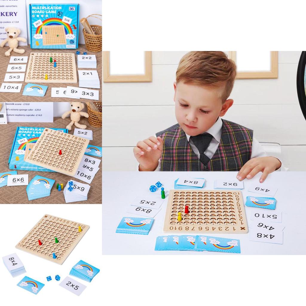 Wooden Multiplication Table For Kids Early Education Educational Toy For Elementary Students