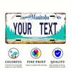 30×15cm Customizable Manitoba Retro Metal License Plate Logo - Creative Wall Decor Home Car Decoration (Decor Only)