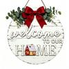 Floral Pattern Wooden Door Sign Solid Wood Door Wreath Durable Hanging Plaque  Spring Summer Decor