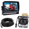 12v-24v Vehicle Backup Camera System 17.8cm Tft Lcd Hd Monitor with Sunshade + 4pin Waterproof Reverse 18led Night Vision