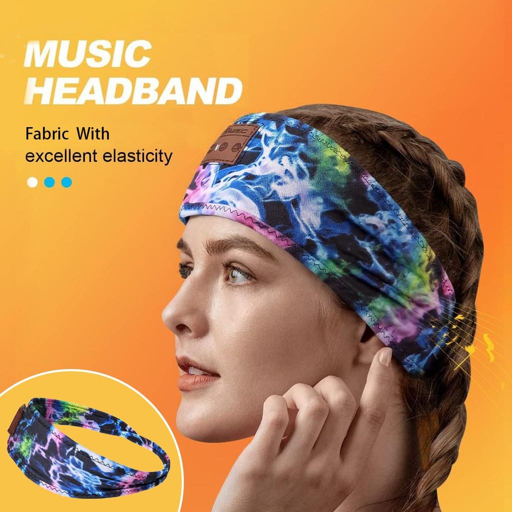 Dazzling Colors Wireless Bluetooth Headband Earphones Sports Headphones Elastic Headband Music Sleeping Mask Bluetooth Headset