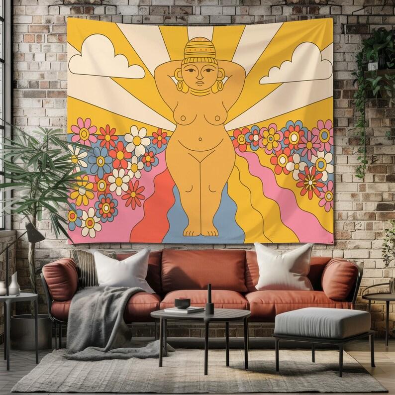 Goddess of Fertility tapestry 75x100 чёрный