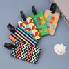 Soft Rubber Geometric Luggage Tags PVC Boarding Pass Creative Luggage Tag Address ID Name Lable Suitcase Tag Travel Accessories