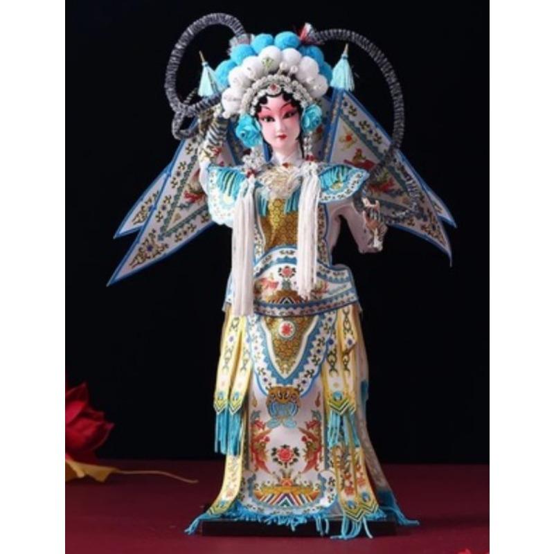 Chinese Traditional Peking Opera Mask Figurine Beijing Opera Character Doll Beautiful Handicrafts Home Decor Special Gifts