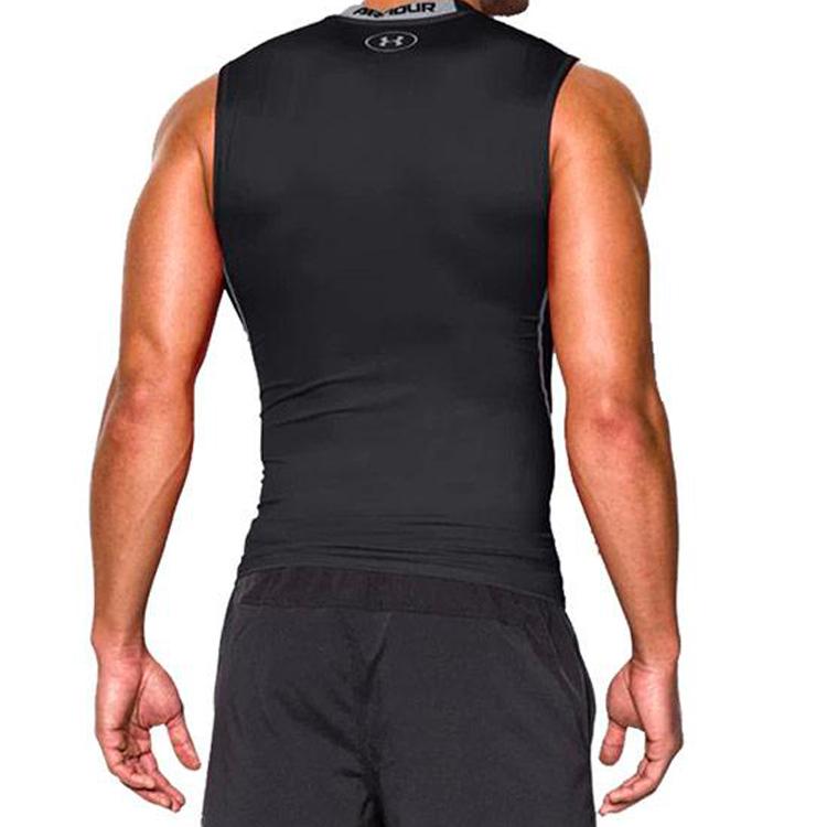Under Armour Mouwloos Rond Hals Compressie Trainingsshirt Heren tops Zwart 1257469-001