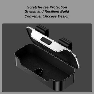 Glasses Holder For Car Enclosed Auto Protective Box Automotive Eyeglasses Storage Case For Truck Sedan Van Automotive Road Trip