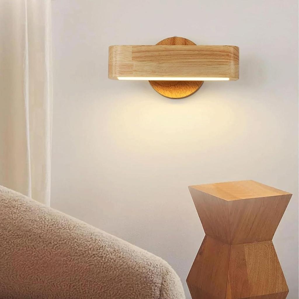 Japanese Style Wall Lights Vintage Wooden Interior Wall Lamp Decorative Living Room Bedroom Bedside Vanity Lighting Fixture