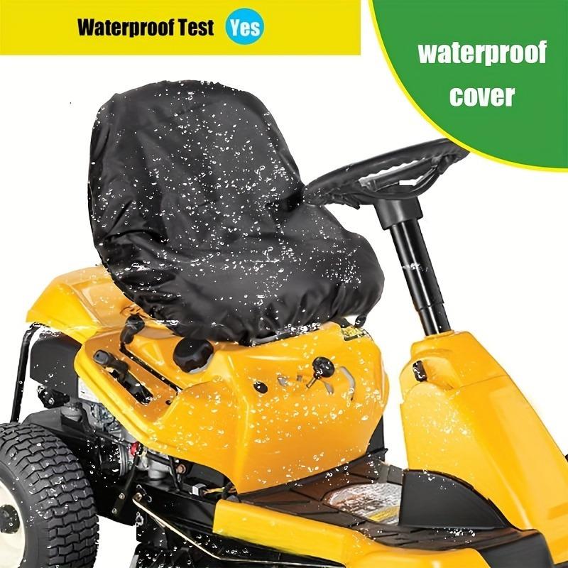 1PC Heavy-Duty Tractor Seat Cover for Kubota, Cub Cadet, Mahindra Riding Lawn Mowers - Black Polyester with Secure Drawstring Closure, Durable Outdoor