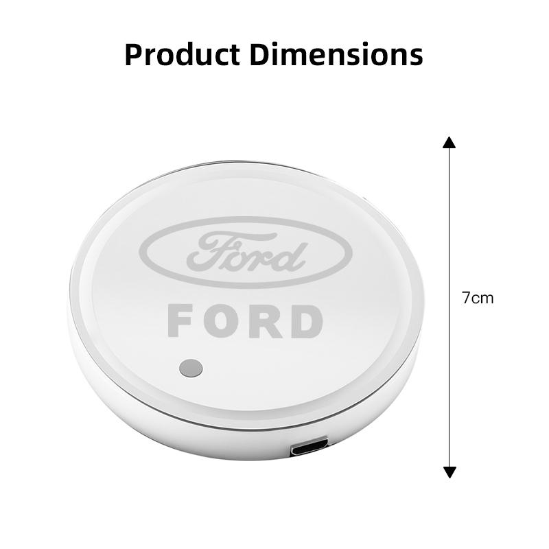 LLKC3 Ford Car Glowing Coasters LED Light Water Cup Mat For Ford Focus Fiesta Mondeo Explorer Kuga Car USB Charging Coasters keychain