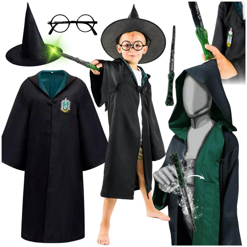 Harry Potter costume, carnival ball, glasses, wand, 134-140, disguise, cape, 134-140