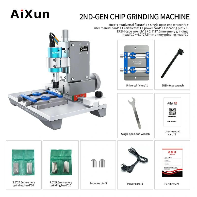 JCID AIXUN Grinder Machine 2nd Gen for Mobile Phones Motherboard CNC IC CPU Chips Grinding Polishing Maintenance Platform Tools