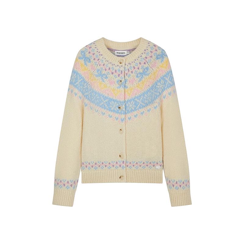 Teenie Weenie Women's Striped Bear Knitted Cardigan