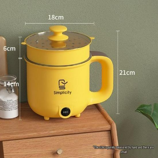 Olla Eléctrica Multifuncional: Olla Caliente, Vaporera, Sartén y Mini Olla Calefactora Inteligente para Dormitorio y Uso Doméstico