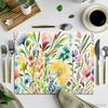 Watercolor Fruit Floral Print Super Absorbent Drying Mat Waterproof Kitchen Counter Coffee Maker Drain Pad Decor Placemat