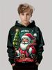 Kids Clothes Funny Christmas Hoodies Reindeer Santa Claus Long Sleeve Thin Sweatshirt for Boys Girls Xmas Gift for Children Top