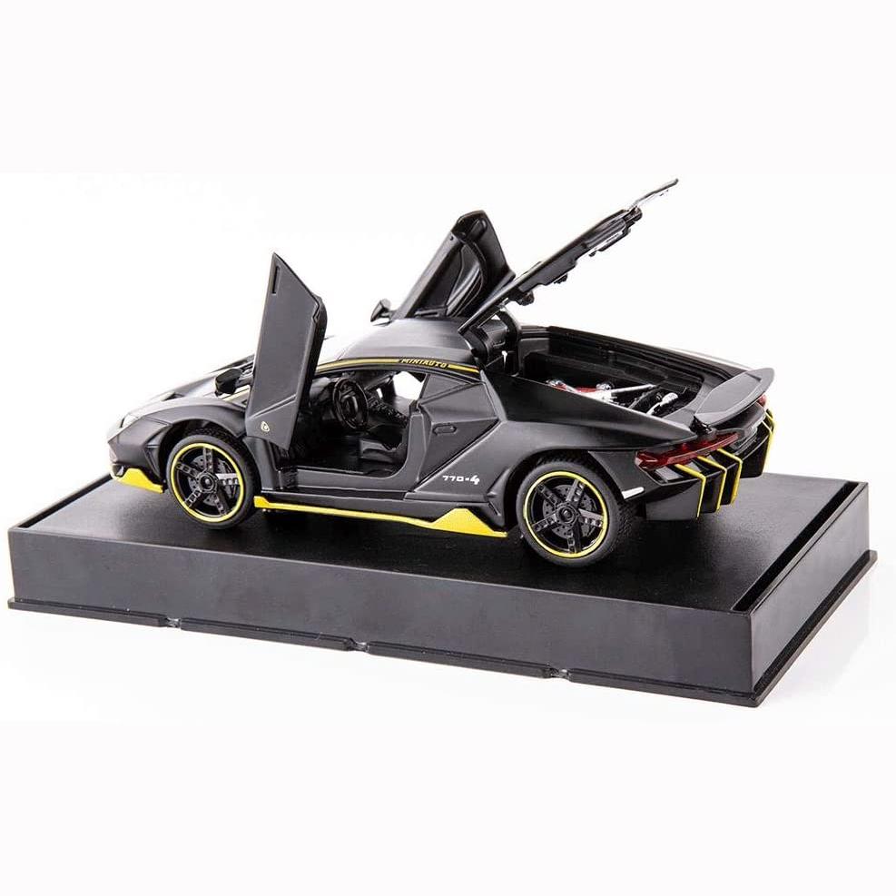1:32 Lamborghini LP770 Car Model Toy, with Sound and Light Pull Back Car Zinc Alloy Toys for Kids Boy Girl Gift