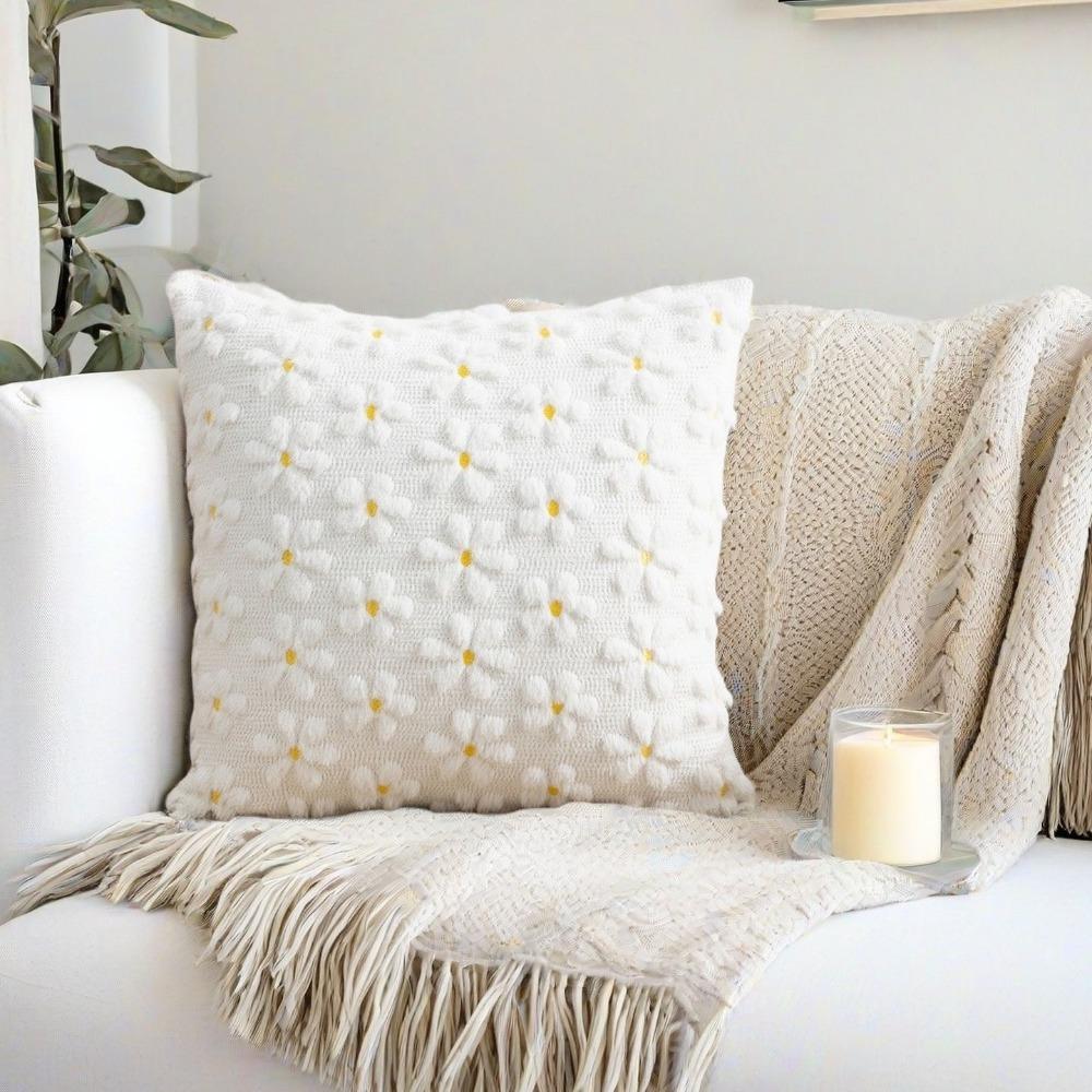 Plush Backrest Cover Warm Pillowcase Cozy Sofa Cushion Cover  Easter