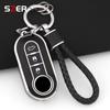Fashion Tpu Car Key Case Cover Shell For Fiat 500 Ducato Panda 500L Punto Lancia Musa For Citroen Car Keyring Luxury Keychain
