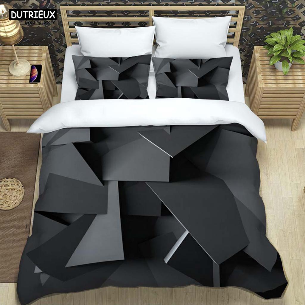 3D Modern Abstract Geometric Minimalist Printed Bedding Queen Bedding Set King Size Bedding Set Soft And Comfortable