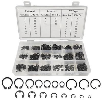A96I-Premium 890Pcs Circlip Snap Ring Assortment Kit 1Set-3 Types 18 Sizes Includes Storage Case