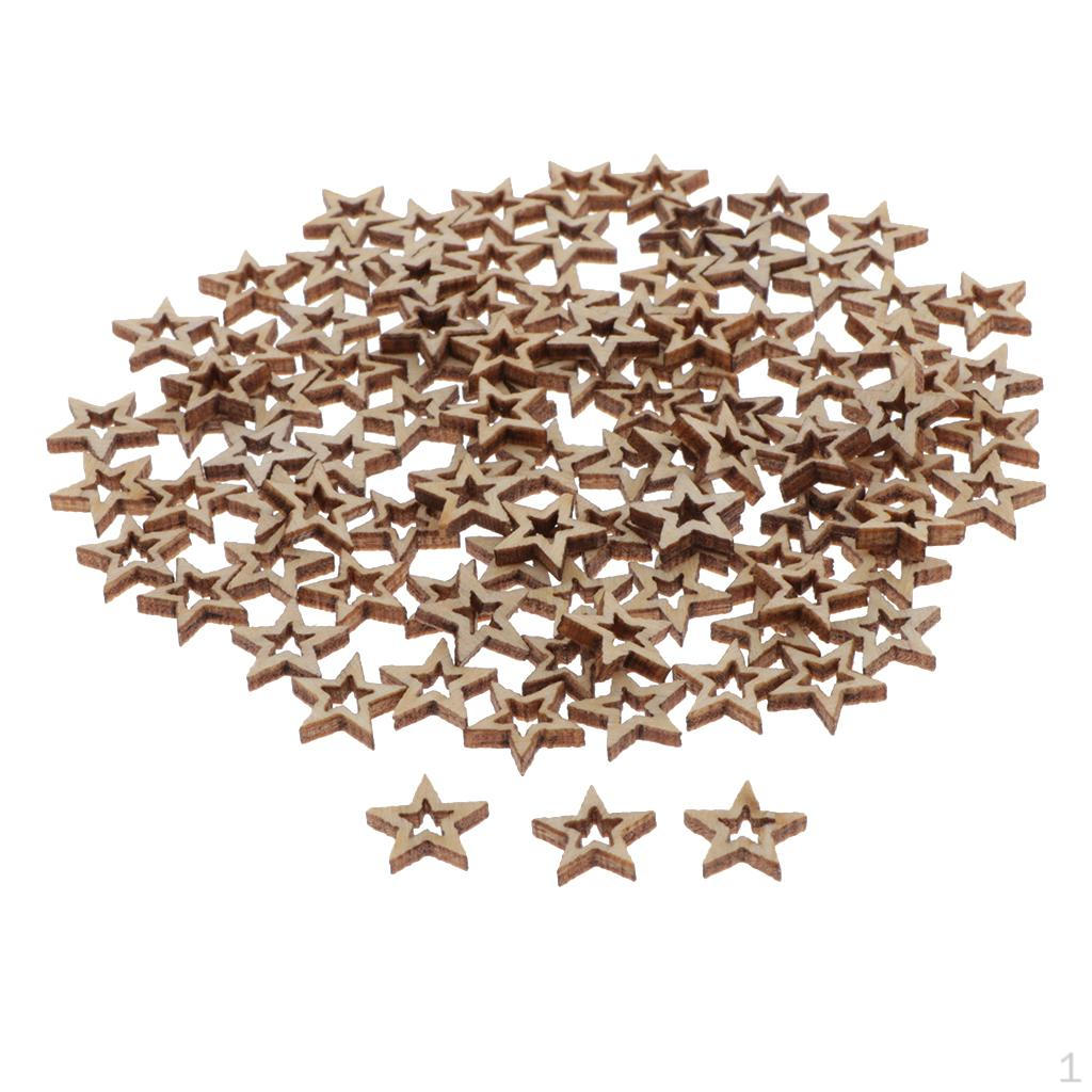 Cut Pieces Embellishment Wooden Shape Craft Wedding Decor