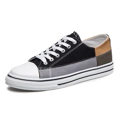 Gemengde Kleuren Lage Heren Casual Schoenen Mode Canvas Schoenen Ademende Platte Heren Sneakers Jeugd Wilde Trendy Straatmodel Schoenen