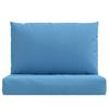 2 Piece Pallet Cushions Melange Blue Fabric