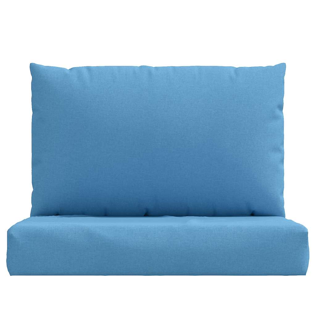 2 Piece Pallet Cushions Melange Blue Fabric