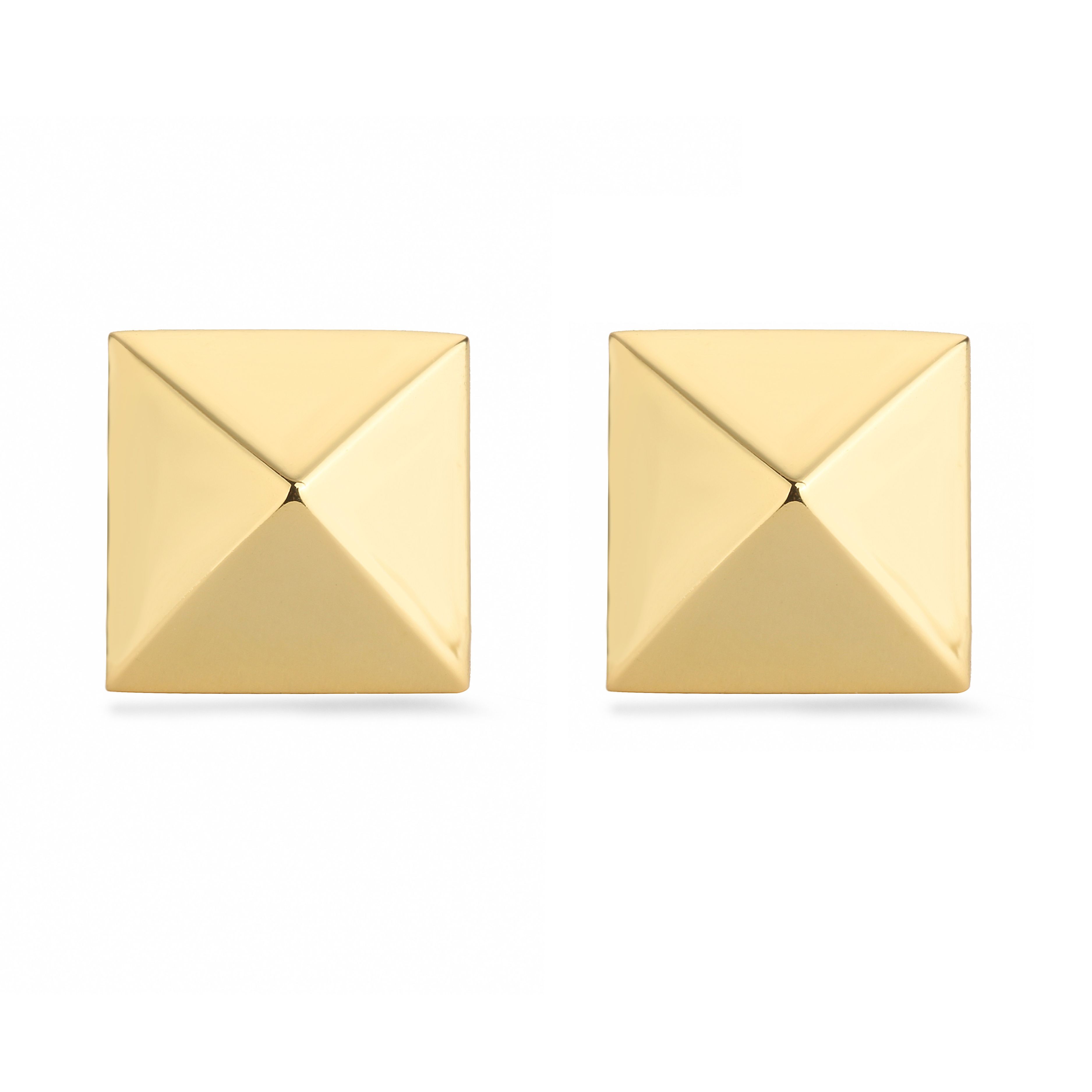 

HECHENG,Pyramid Ear Stud Earrings Personality Minimalist Ear Zircon Accessories for Women Gifts Brass Zircon Earrings