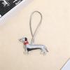 Traditional Dog Shaped Charm Keyring Water Resistant PU Leather Craftsmanship Pendant Stylish Luggage Label Charm
