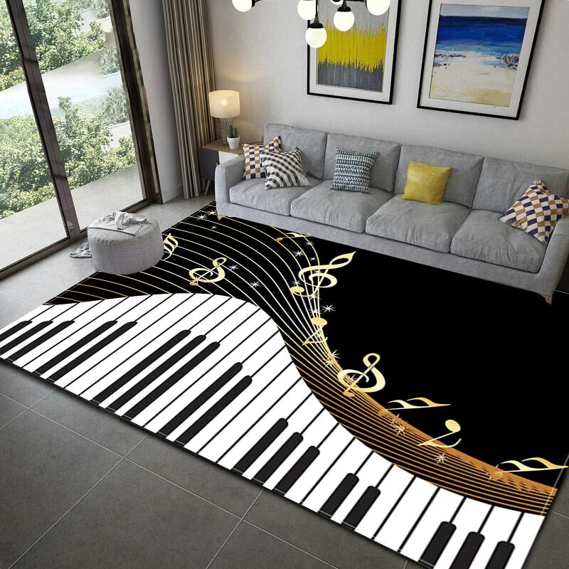 

Music Note Area Rug Vintage Music Theme Rugs Non-Slip Floor Mat Door Mats Carpet for Living Room Bedroom Home Decoration 40x60cm 16x24 inch