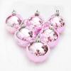 6pcs Bright Snowflakes Christmas Ball Plastic Hanging Ornament Christmas Tree Pendant  Xmas