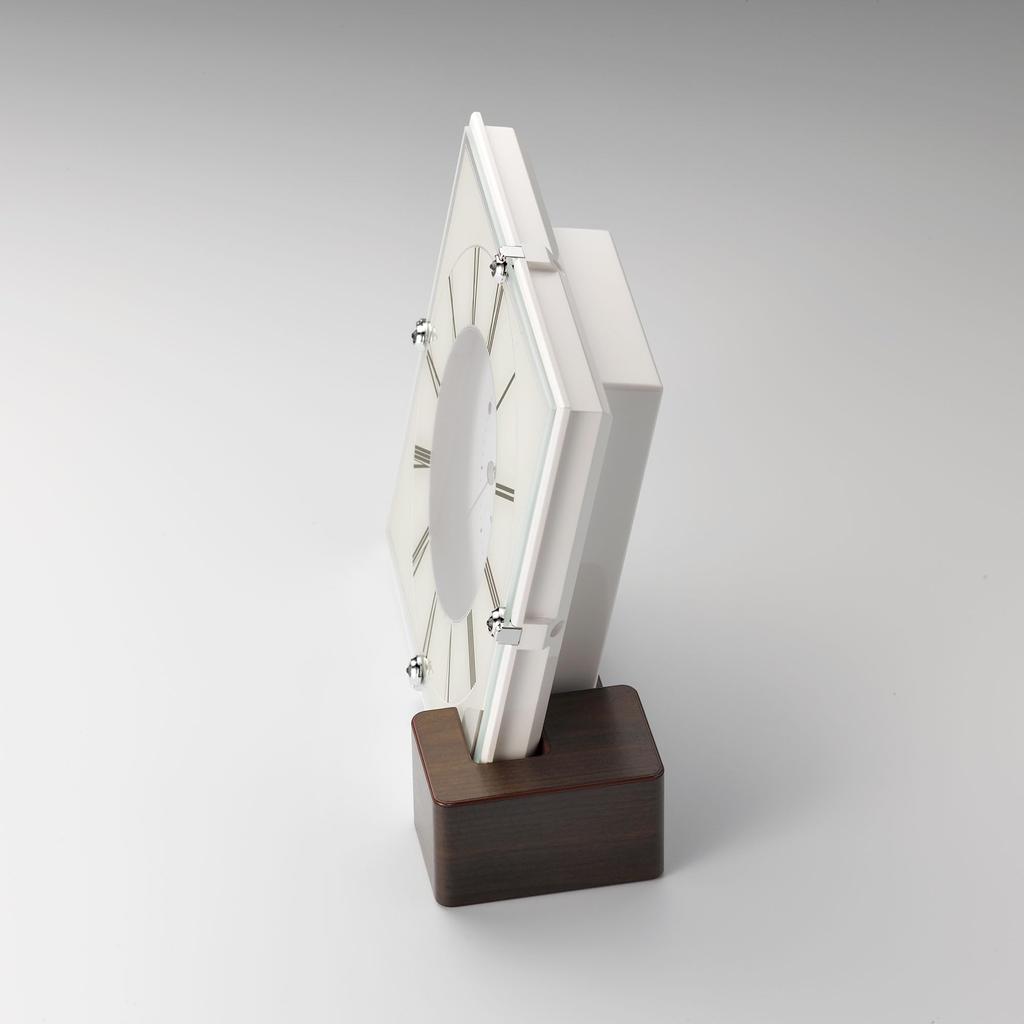 CITIZEN Table Clock Mariage 707 Plastic Frame Wooden Base (Citizen) Radio-controlled / 4RY707-003