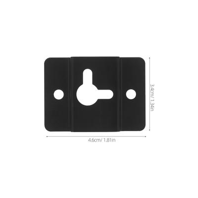 10Pcs Speaker Wall Mount Brackets Iron Keyhole Hanger Plates for Audio Sound Box Surround Speaker Hanging Bracket Stable Desktop