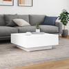 Minimalistischer schwarzer Couchtisch für das Wohnzimmer, Gartentisch, Balkon-Café-Tisch, Vitrine, Multifunktionstisch, 80x80x31 cm Holzwerkstoff