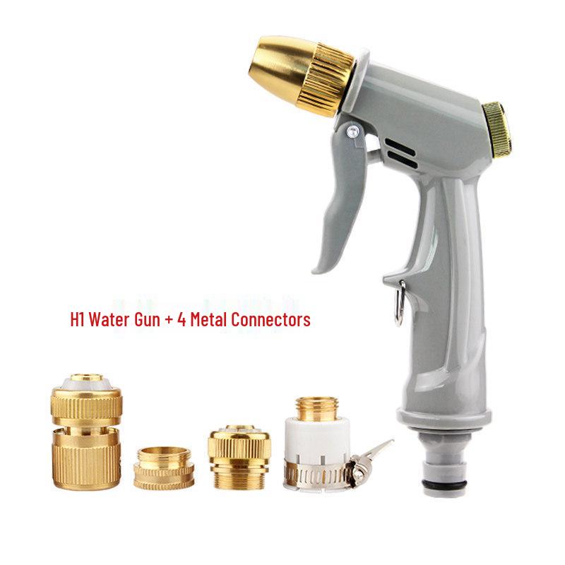 Pressurized Water Gun & Telescopic Hose Set for Car Wash and Gardening