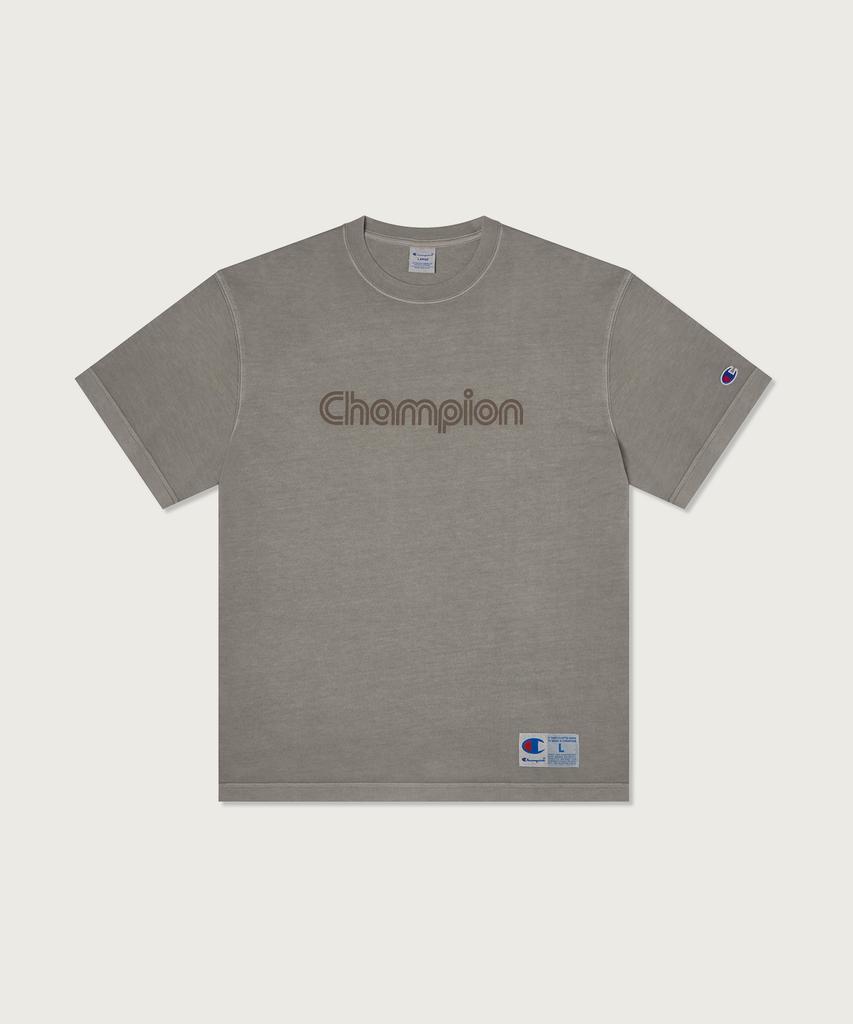 CHAMPION Track Logo Garment-Dyed T-Shirt 3 Colors