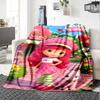 1pc Princess Strawberry8 Blanket, Gift, for Men and Women, Soft Blanket, Good for Sofa Bed Couch Travel, Lightweight Flannel Blanket