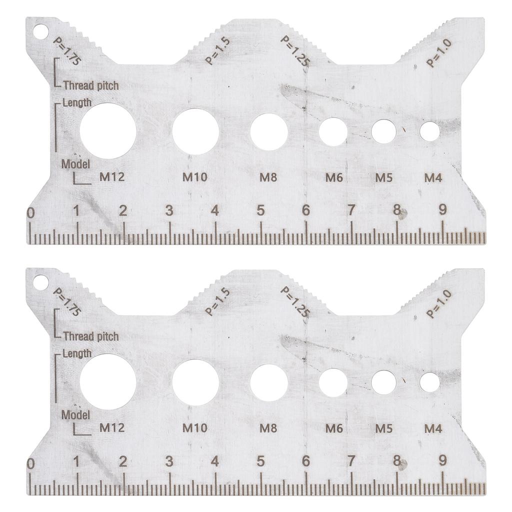 High Accuracy Stainless Steel Thread Pitches Gauge Ruler Double Side Engraved Scale For Precise Industrial Measurement