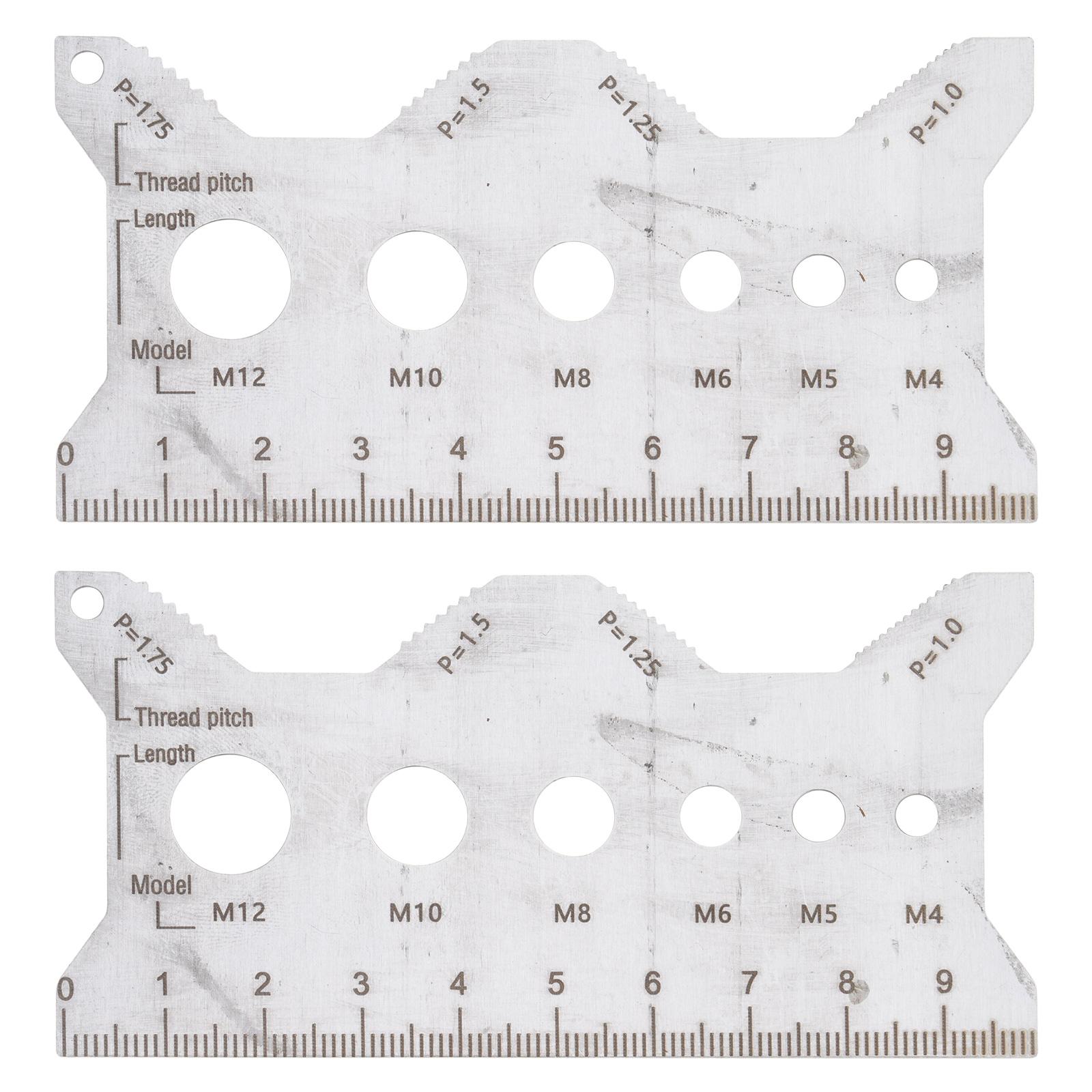 

High Accuracy Stainless Steel Thread Pitches Gauge Ruler Double Side Engraved Scale For Precise Industrial Measurement B